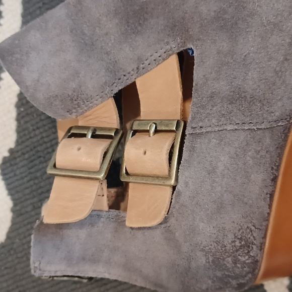 Korks by Kork-Ease Gabriella Gray & Tan Ankle Boots Women's 9.5 - Picture 9 of 15